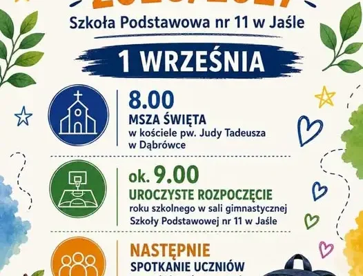Uroczyste rozpoczęcie roku szkolnego w SP nr 11 w Jaśle