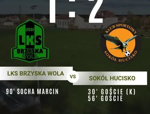 LKS Brzyskawola przegrywa z Sokołem Hucisko po słabym meczu