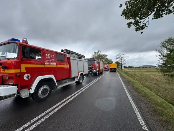 Alarm 32/2026: Zderzenie dwóch pojazdów w Samoklęskach