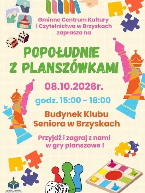 Popołudnie z Planszówkami w Brzyskach – 8 października 2026