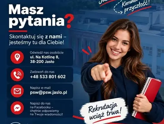 Rekrutacja w Podkarpackiej Szkole Wyższej w Jaśle – trwa nabór na studia