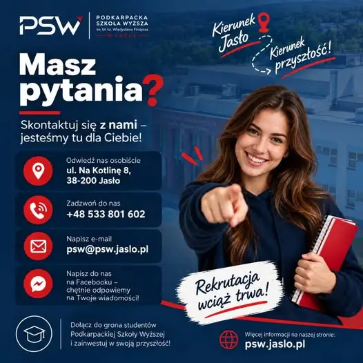 Rekrutacja w Podkarpackiej Szkole Wyższej w Jaśle – trwa nabór na studia