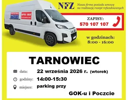 Bezpłatne badanie wzroku w Tarnowcu — Opto-Bus 22 września