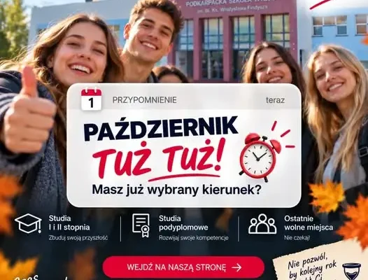 Podkarpacka Szkoła Wyższa w Jaśle rekrutuje na jesień – ostatnie wolne miejsca