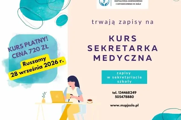 Kurs sekretarki medycznej w Jaśle – zapisy trwają, start 28 września