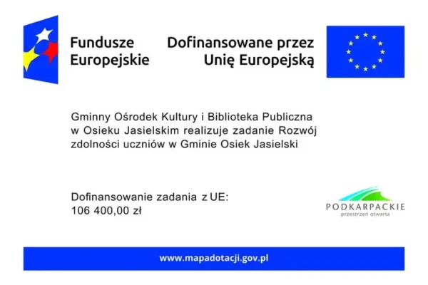 GOKiBP w Osieku Jasielskim zaprasza do projektu „Rozwój zdolności uczniów”