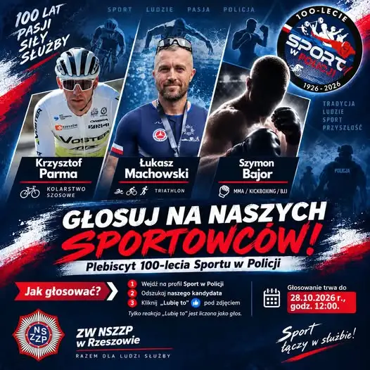 Plebiscyt na Najpopularniejszego Sportowca 100-lecia Policji – trwa głosowanie