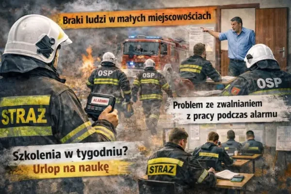 Codzienność OSP: braki kadrowe, szkolenia w godzinach pracy i rosnące wymagania