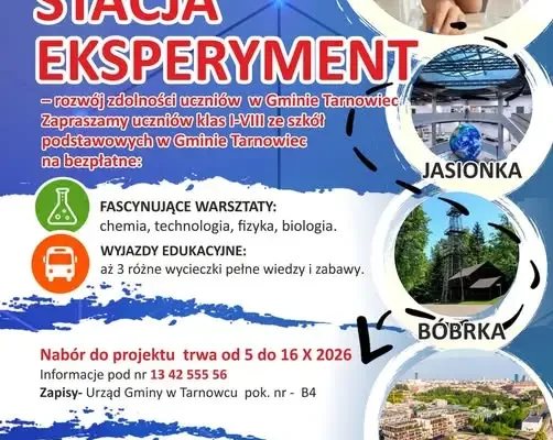 Tarnowiec: rusza nabór do projektu „Stacja Eksperyment” dla uczniów klas I–VIII