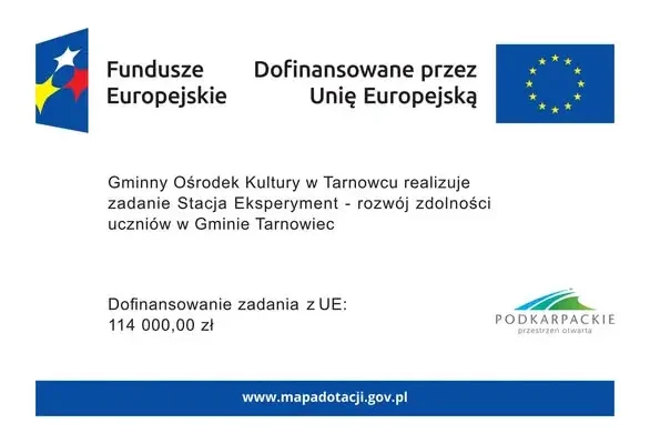 GOK Tarnowiec z unijnym dofinansowaniem na rozwój zdolności uczniów