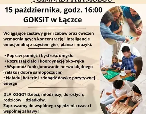 Gimnastyka mózgu w Łączce – bezpłatne warsztaty dla całych rodzin