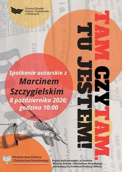 Spotkanie z Marcinem Szczygielskim w Skołyszynie – 8 października