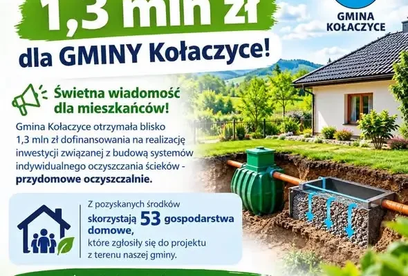 Gmina Kołaczyce z dofinansowaniem na przydomowe oczyszczalnie ścieków