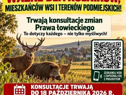 Konsultacje społeczne zmian Prawa łowieckiego – uwagi można zgłaszać do 18 października