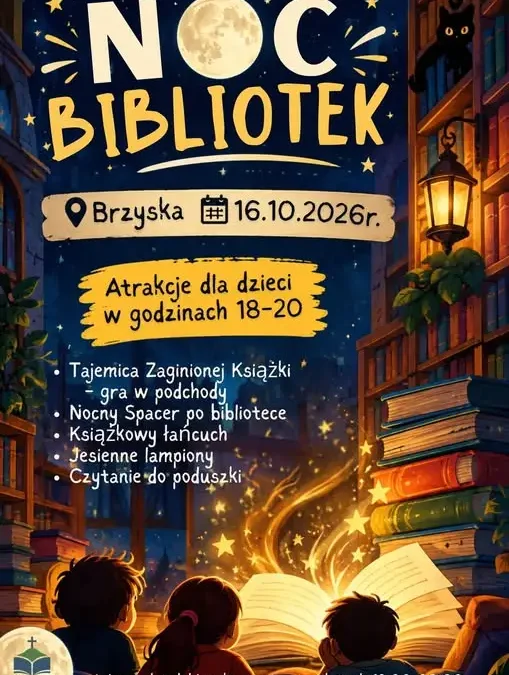 Noc Bibliotek w Brzyskach – wieczór pełen zagadek i książkowej magii
