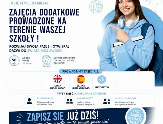 Korepetycje w Tarnowcu: angielski, hiszpański i matematyka w ofercie TCE