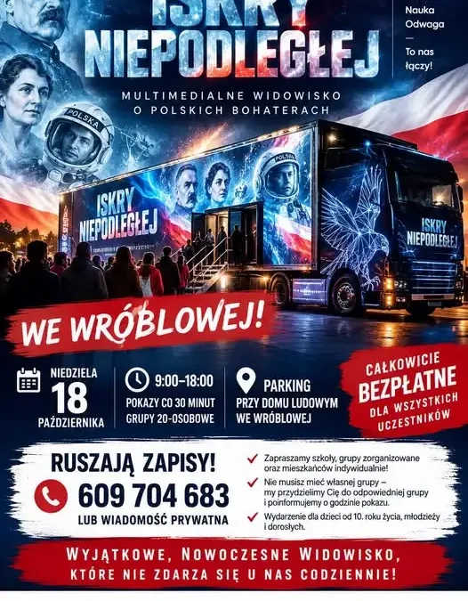 Multimedialne widowisko „Iskry Niepodległej” we Wróblowej – zapisy trwają