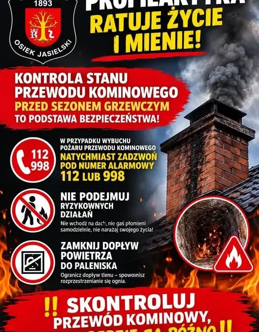 Pożar sadzy w kominie – jak rozpoznać zagrożenie i właściwie zareagować przed sezonem grzewczym