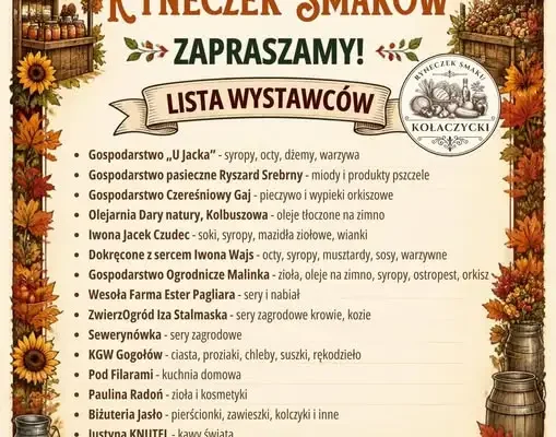 Kołaczycki Ryneczek Smaku już w sobotę 17 października