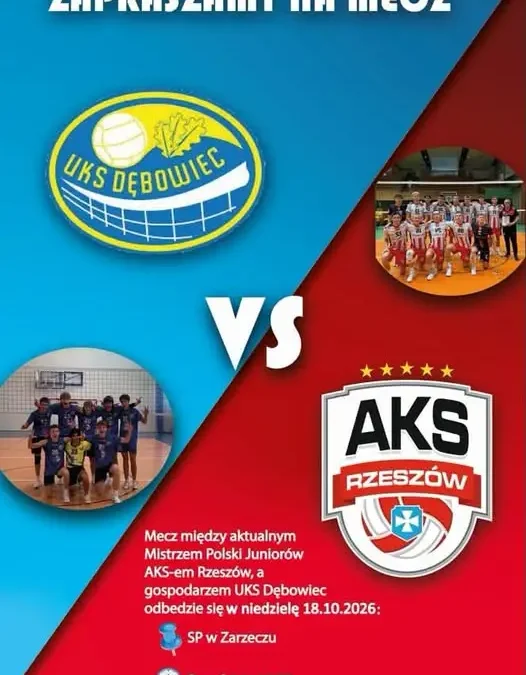 IKS Dębowiec zmierzy się z mistrzem Polski juniorów – AKS V LO Rzeszów