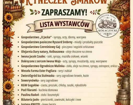 Kołaczycki Ryneczek Smaków już w najbliższą sobotę