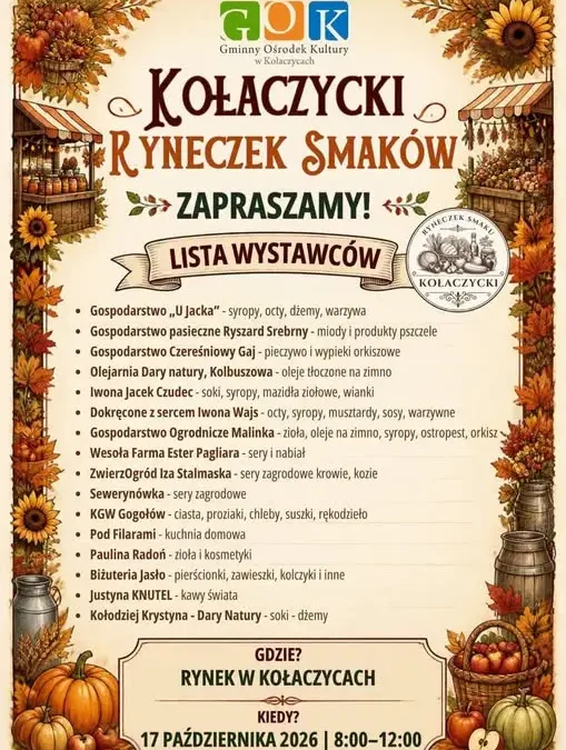 Kołaczycki Ryneczek Smaków już w najbliższą sobotę