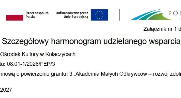 Gmina Kołaczyce stawia na rozwój uczniów – rusza „Akademia Małych Odkrywców”