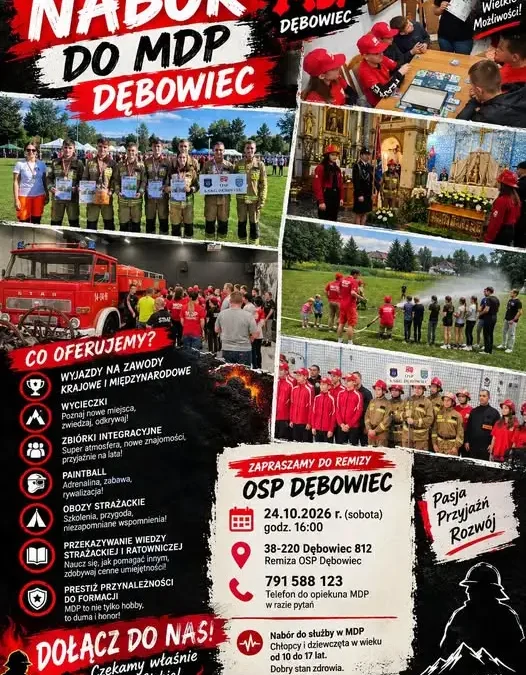 MDP Dębowiec otwiera nabór – zostań młodym strażakiem!