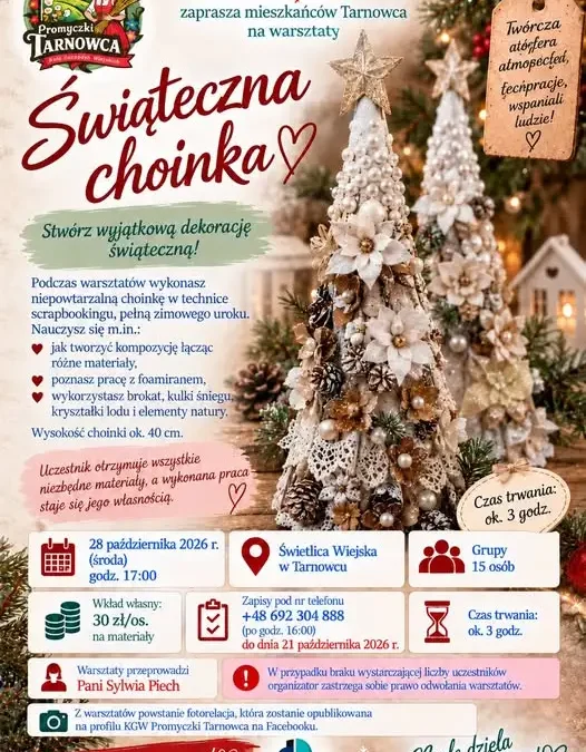 Warsztaty scrapbookingu w Tarnowcu – powstań własna choinkę