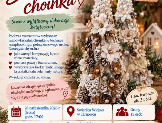 Warsztaty scrapbookingowe w Tarnowcu – wykonaj własną choinkę