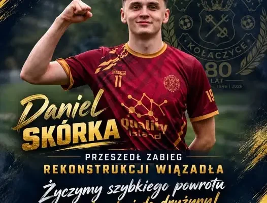 Kontuzja przerwała mu sezon. Ostoja Kołaczyce wspiera Daniela Skórkę po operacji
