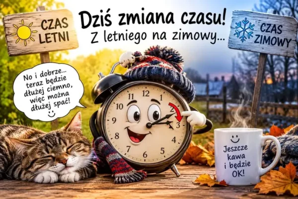 Zmiana czasu na zimowy – tej nocy pośpimy godzinę dłużej