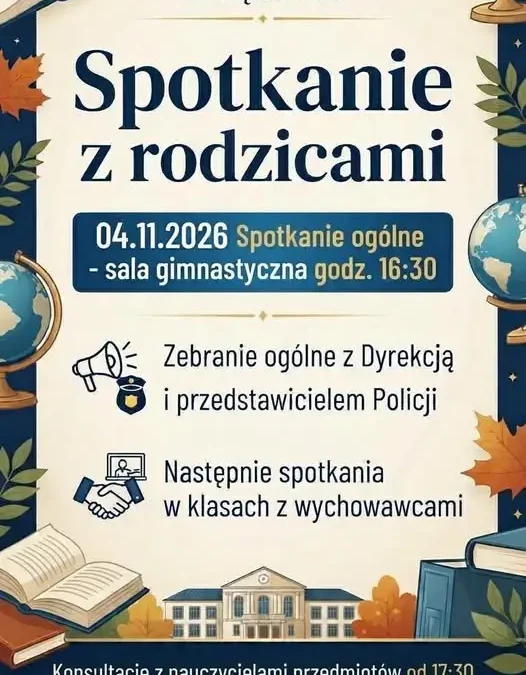 Zebranie z rodzicami w Zespole Szkół w Dębowcu – 28 października