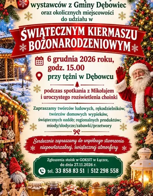 Kiermasz świąteczny w Dębowcu – trwają zapisy dla wystawców