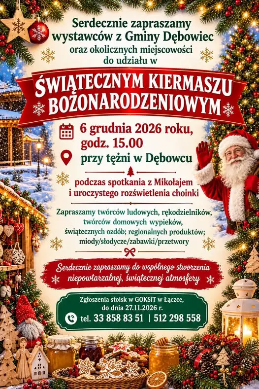 Kiermasz świąteczny w Dębowcu – trwają zapisy dla wystawców