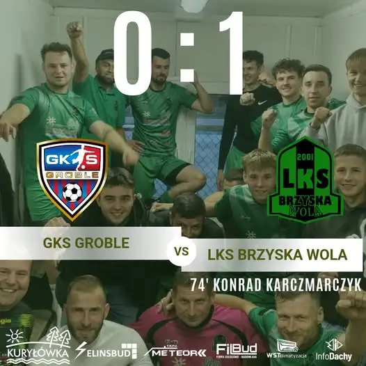 LKS Brzyska Wola wygrał w Groblach mimo plagi kontuzji