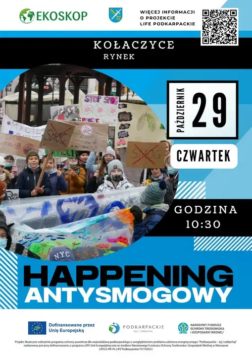Happening antysmogowy w Kołaczycach – Rynek pełen edukacji o czystym powietrzu